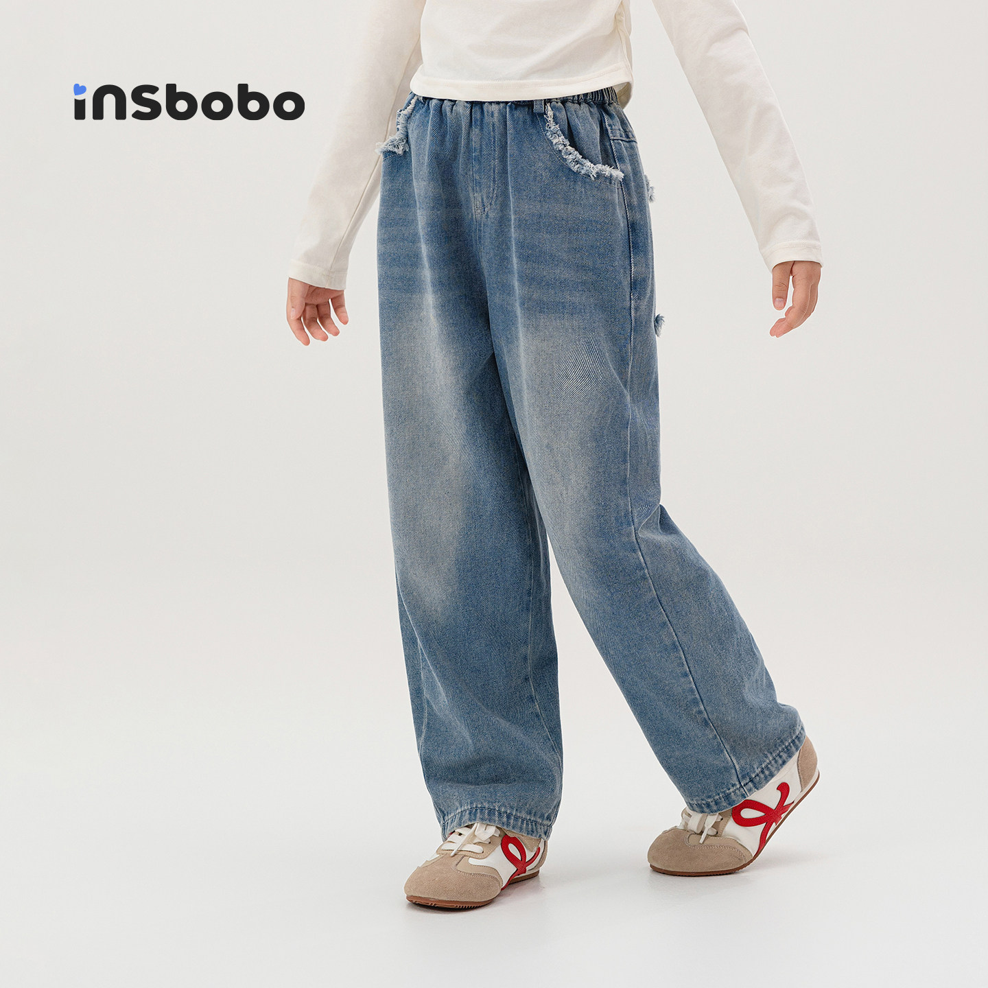 INSbobo儿童裤子休闲牛仔裤