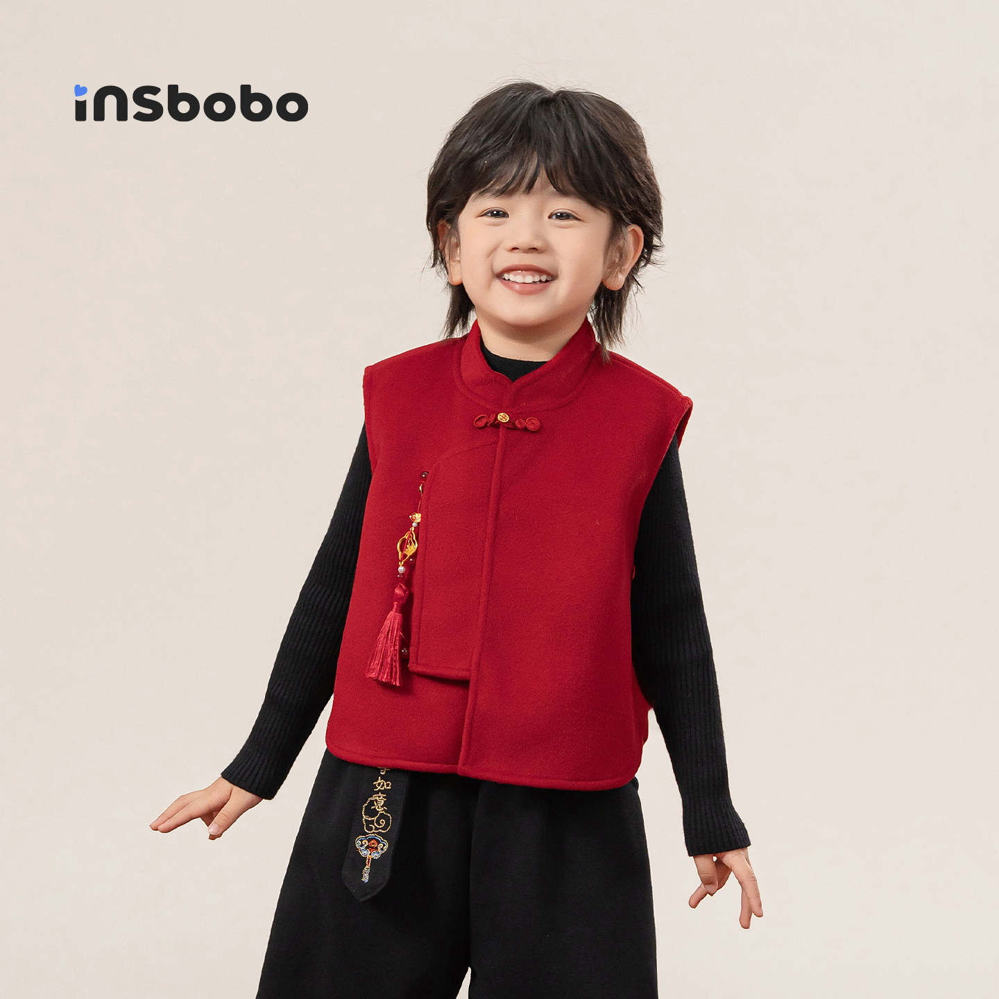 男童年服儿童红色马甲国风唐装衣服女童新中式套装拜年服童装汉服,童装/婴儿装/亲子装,唐装,淘宝优惠券,粉丝福利购,淘宝优惠卷