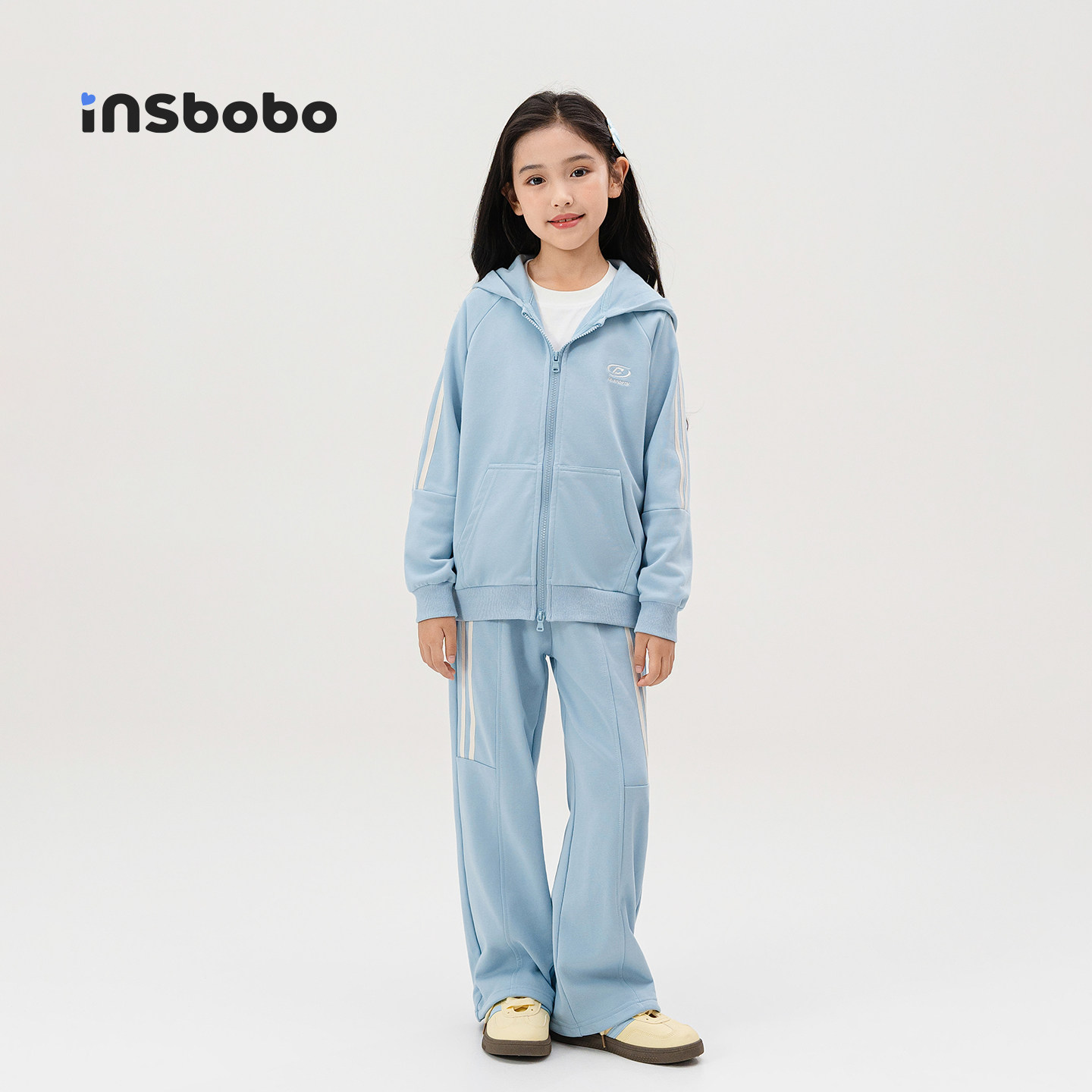 INSbobo童装2026春秋新款儿童套装外套长裤男女童运动装两件套