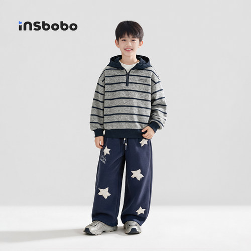 INSbobo儿童裤子星星休闲长裤