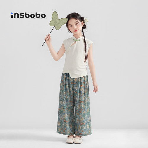 INSbobo儿童套装国风盘扣套装