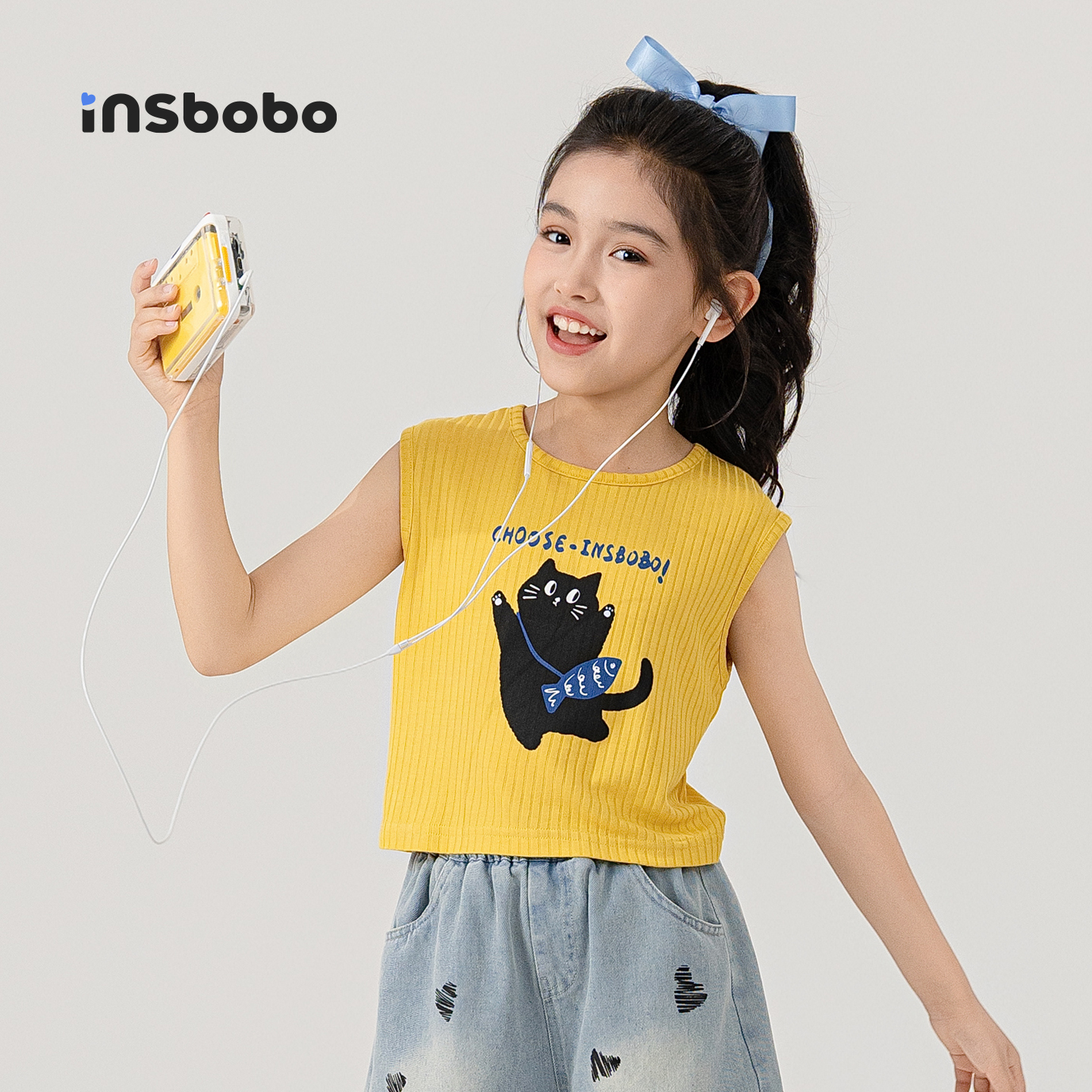 INSbobo儿童T恤可爱印花T恤