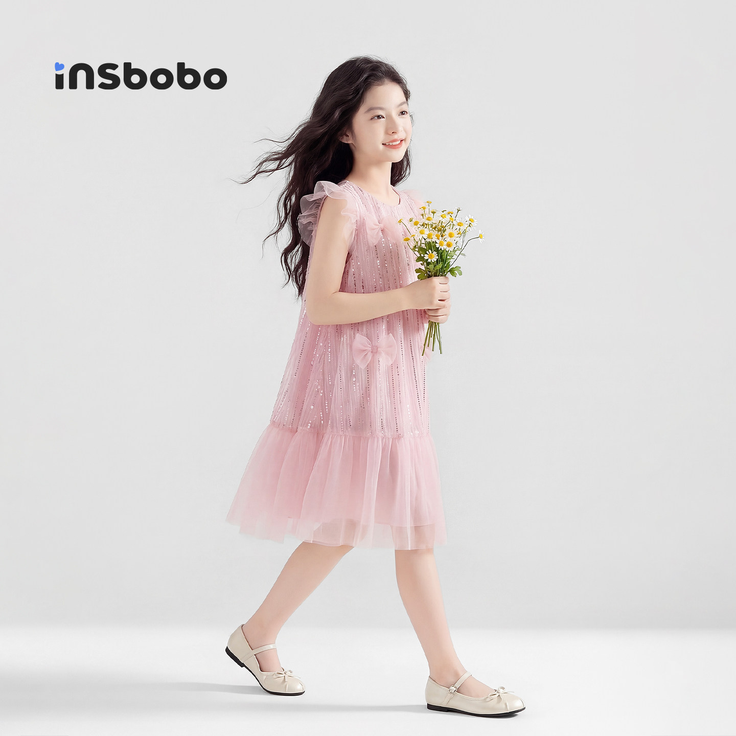 女童连衣裙儿童公主裙2026夏季新款粉色裙子夏装女孩洋气纱裙童装