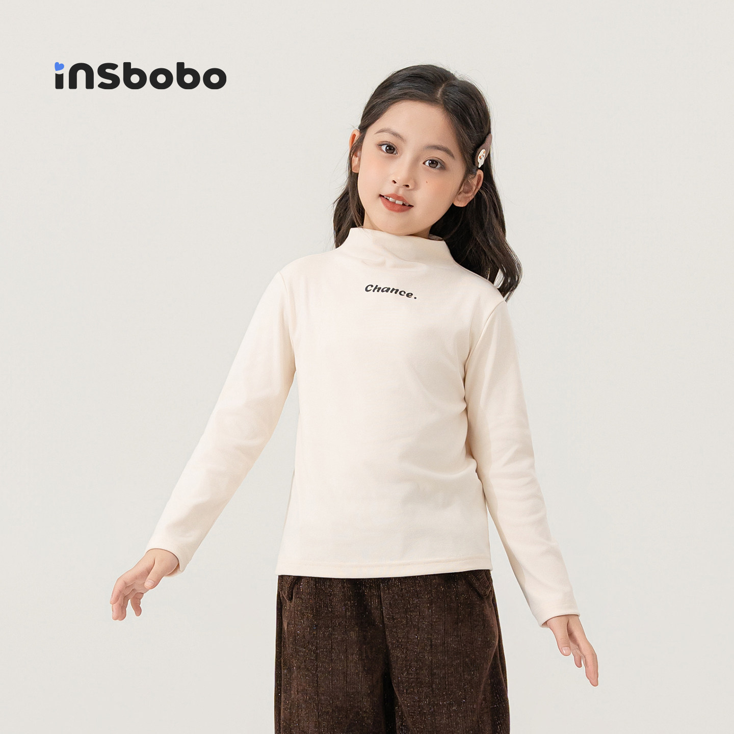 INSbobo儿童T恤简约印花打底衫