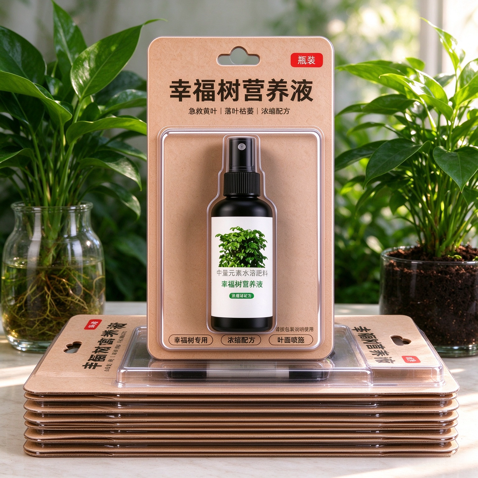 幸福树营养液家用盆栽防叶斑下垂促枝叶翠绿肥料平安树富贵树肥