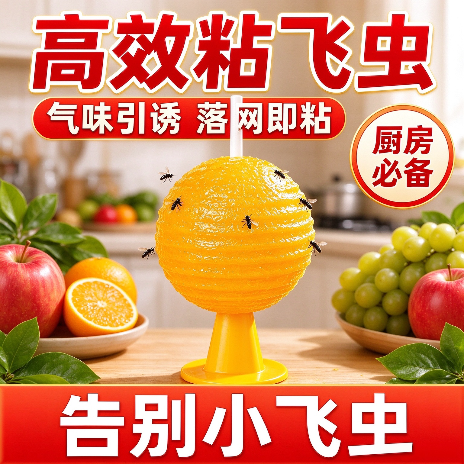 20个装小飞虫果蝇粘虫球诱捕器