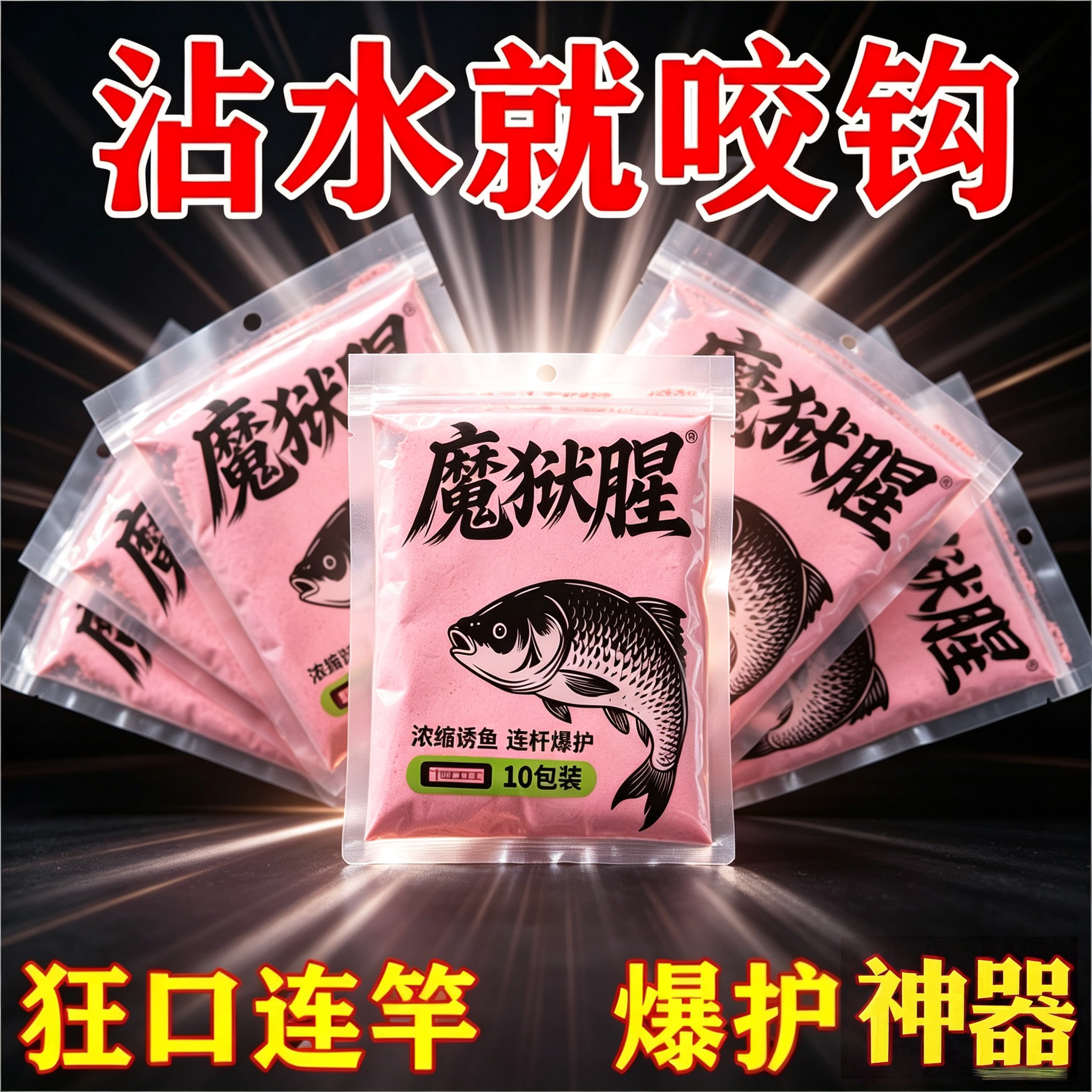 【10袋装】魔狱腥饵料浓腥通杀鲫鱼鲤鱼野钓黑坑爆护鱼饵鱼饵正品