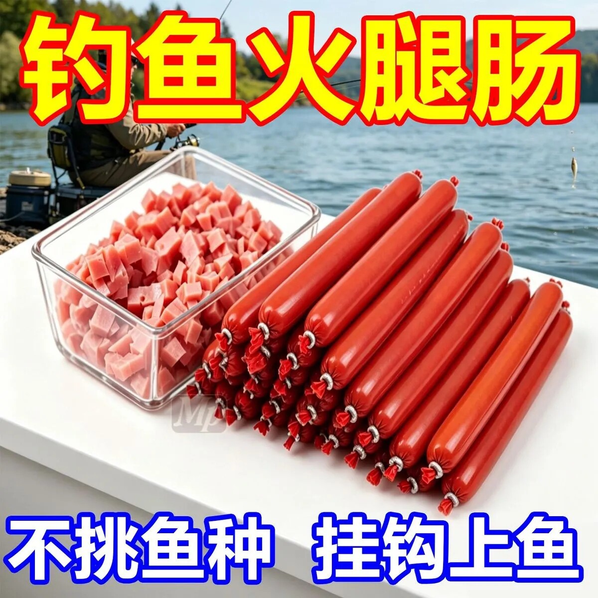 浓腥钓鱼火腿长四季钓鱼好帮手鲫鲤草鳊青水库池塘湖库通用创意组