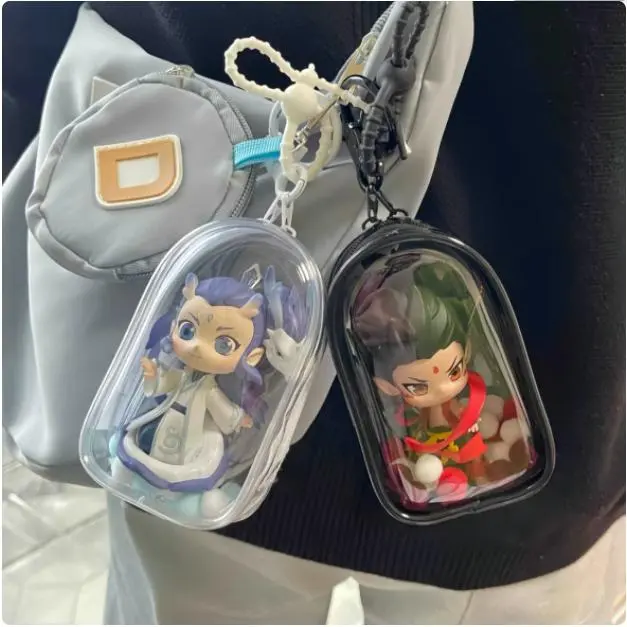 哪咤遛娃包盲盒敖丙公仔手办外出收纳包泡泡玛特展示包挂件保护套