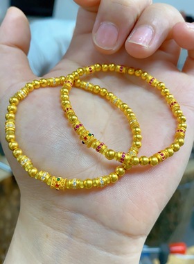 金包银珐琅彩彩钻手串爆闪