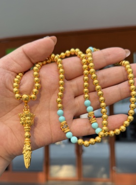 金包银四面佛串珠黄金古法珠链