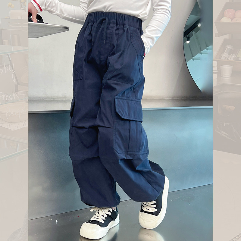 女童洋派工装裤儿童宽松休闲裤大童装长裤小女孩裤子2026春秋新款