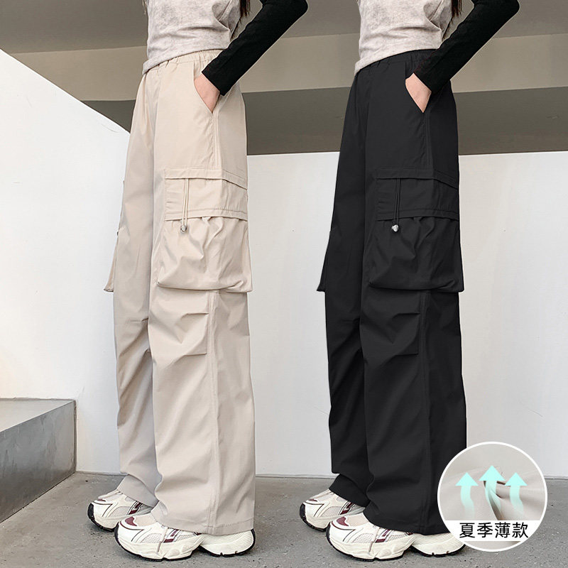 女童春秋工装裤儿童宽松2026新款中大童女孩休闲长裤潮酷夏季薄款