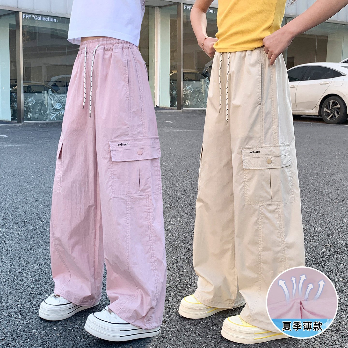 女童裤子女孩休闲裤夏装2026新款中大童工装裤儿童夏季宽松运动裤