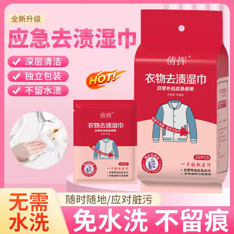 LTW-羽绒服清洁湿巾免洗强力去污衣物去渍湿纸巾专用独立包装-CQ