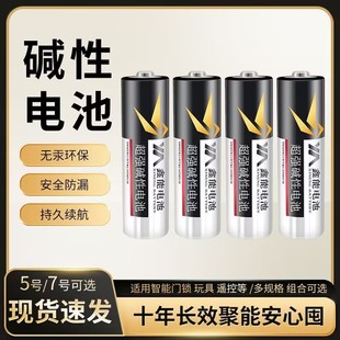 5号电池碱性7号电池五号AA智能锁专用电池玩具AAA七号干电池耐用