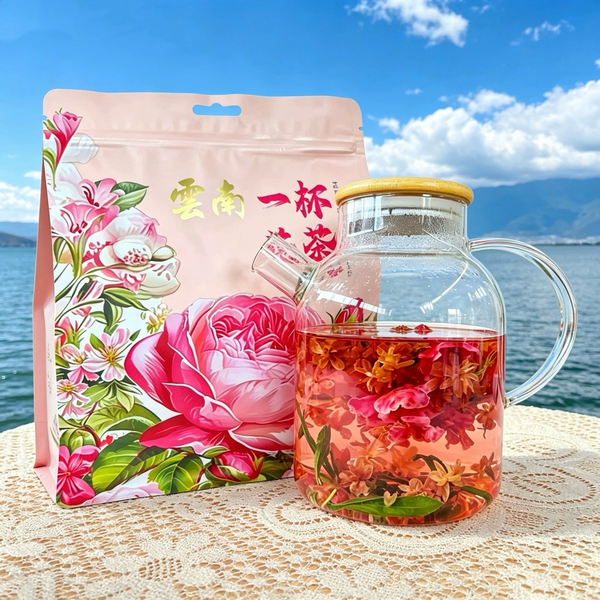 云南特产花茶大理旅游一杯花茶伴手礼洛神花甜叶菊重瓣玫瑰送礼