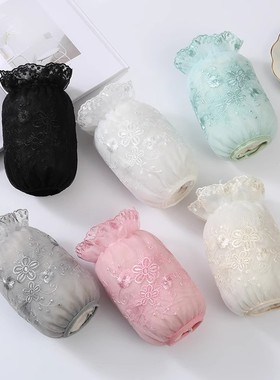 袖套女上班耐脏2025年新款冬季羽绒服防脏短护袖白色透明蕾丝套袖