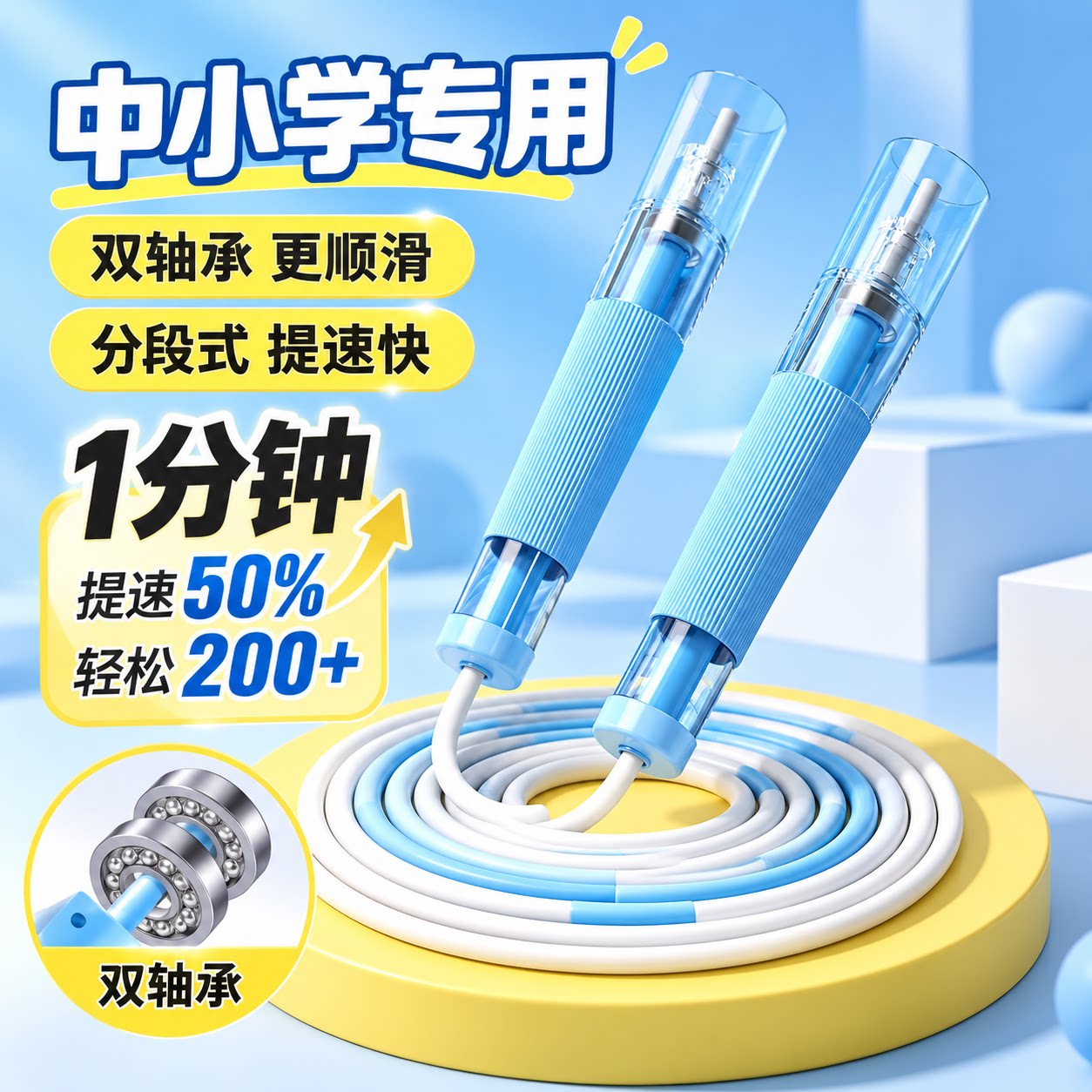 儿童竞速跳绳3.0双轴承提速