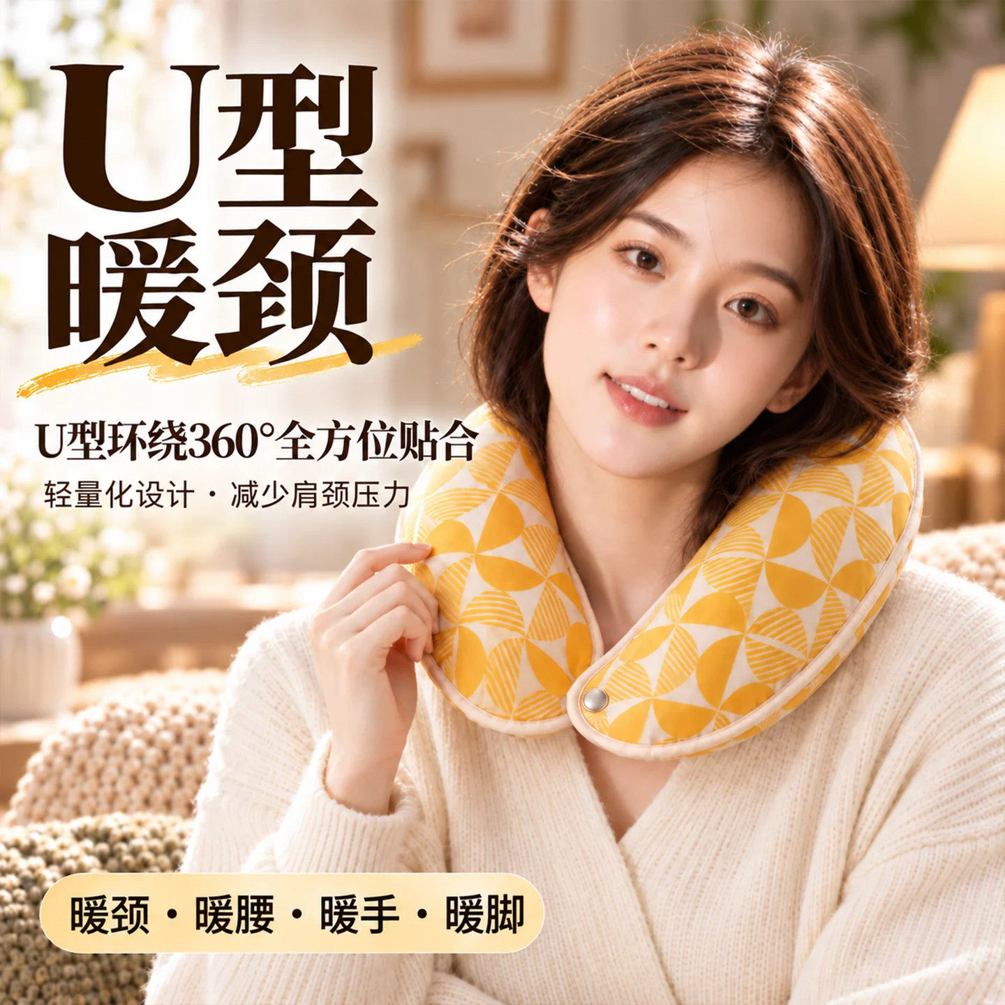 U型充电热敷护颈热水袋