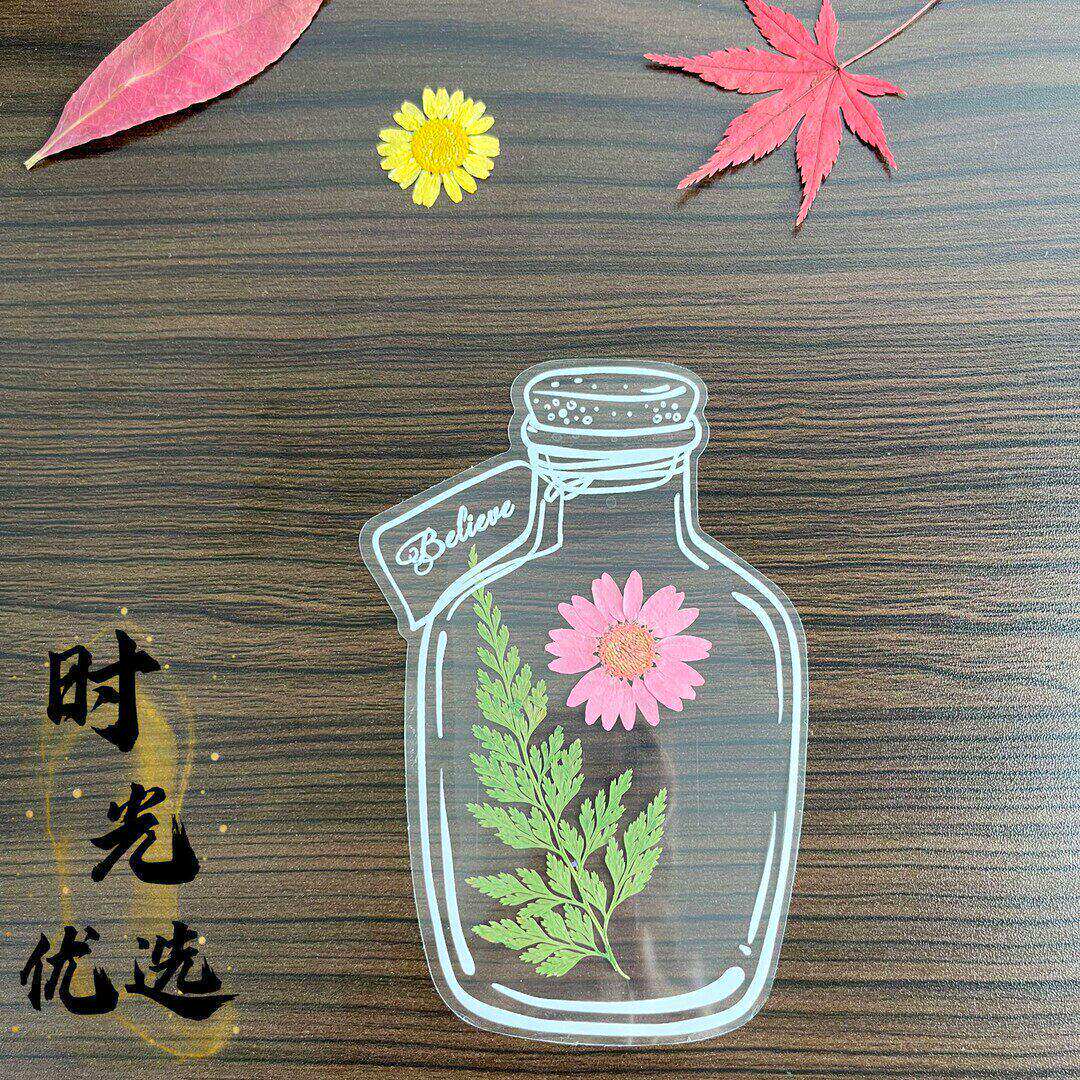 干花书签植物标本塑封膜秋天收集枫叶手工diy材料透明树叶粘贴画