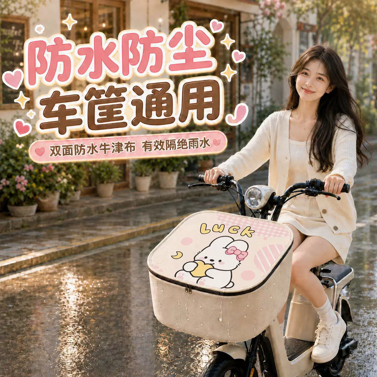 电动车车篮防水加厚三层大容量