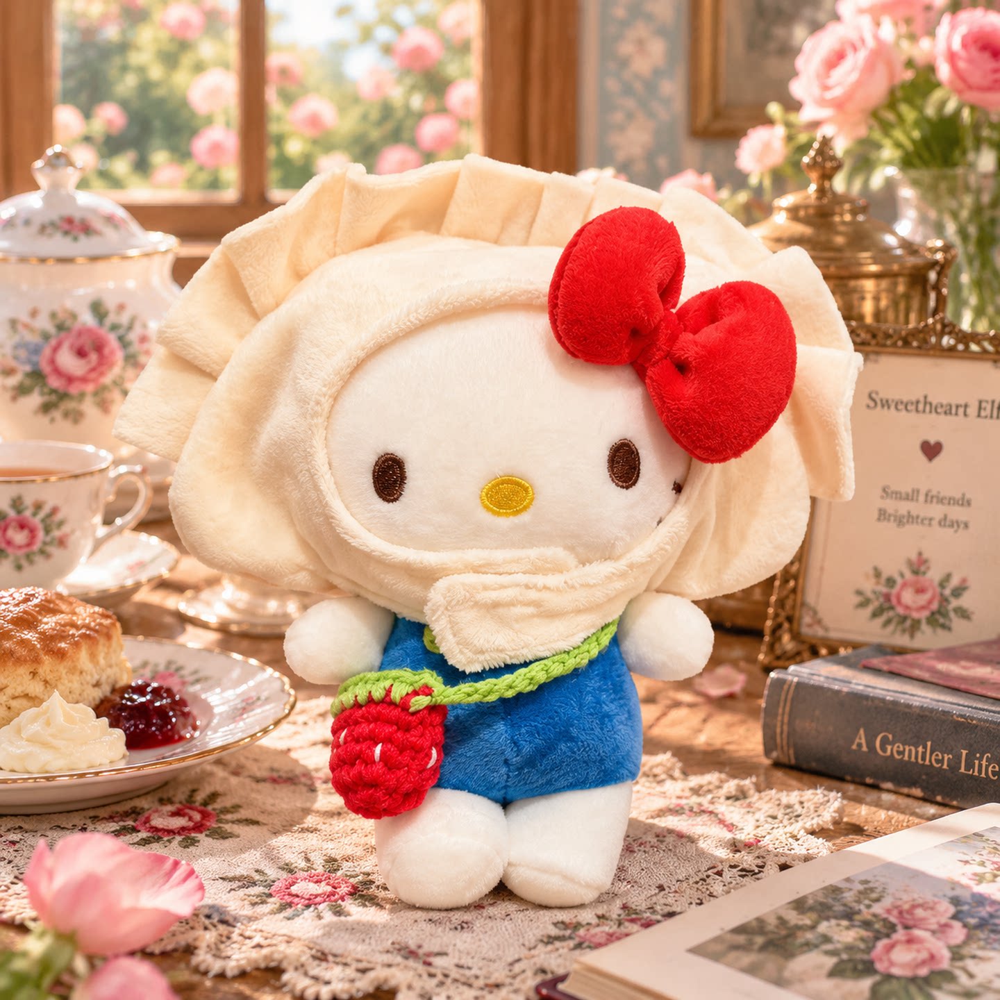 正版HelloKitty毛绒包挂件饺子造型玩偶背包挂饰节日礼物送闺蜜
