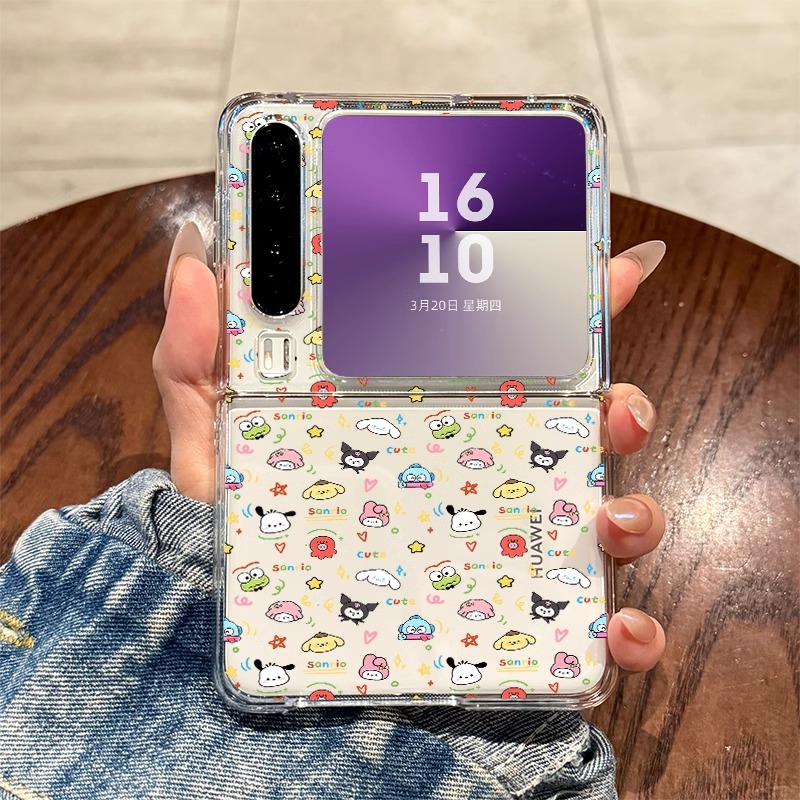 适用华为purax手机壳新款满屏小动物PuraX典藏版折叠屏保护套pura外壳高级感全包防摔透明超薄创意小众女款