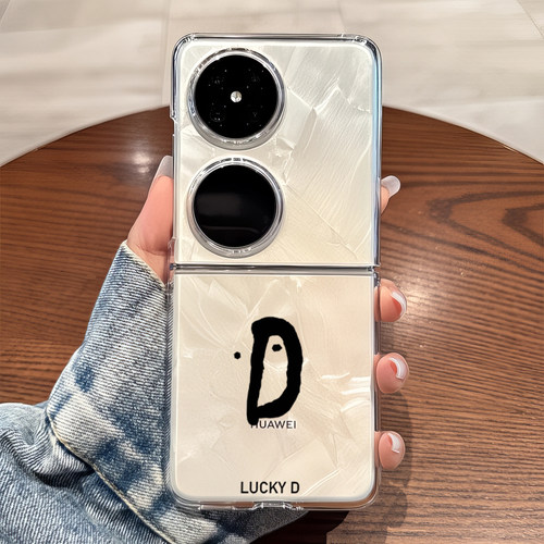 适用华为pocket2手机壳p50pockets透明折叠防摔女生novaflip可爱士vivo xflip硬式外壳OPPO Find N3 Flip n2