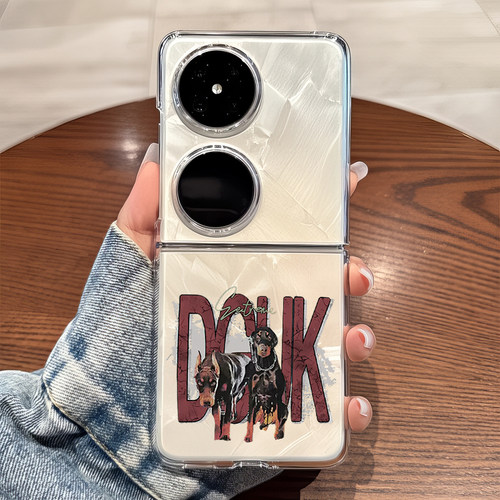 适用华为pocket2手机壳p50pockets透明折叠防摔女生novaflip可爱士vivo xflip硬式外壳OPPO Find N3 Flip n2