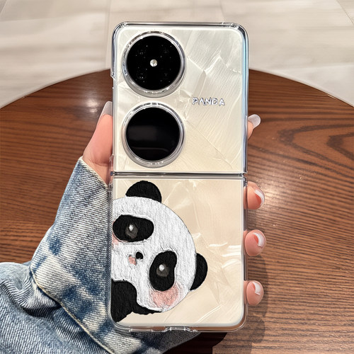 适用华为pocket2手机壳p50pockets透明折叠防摔女生novaflip可爱士vivo xflip硬式外壳OPPO Find N3 Flip n2