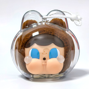 哭娃crybaby搪胶泰国扭蛋保护壳高透亚克力保护套背包挂饰娃衣