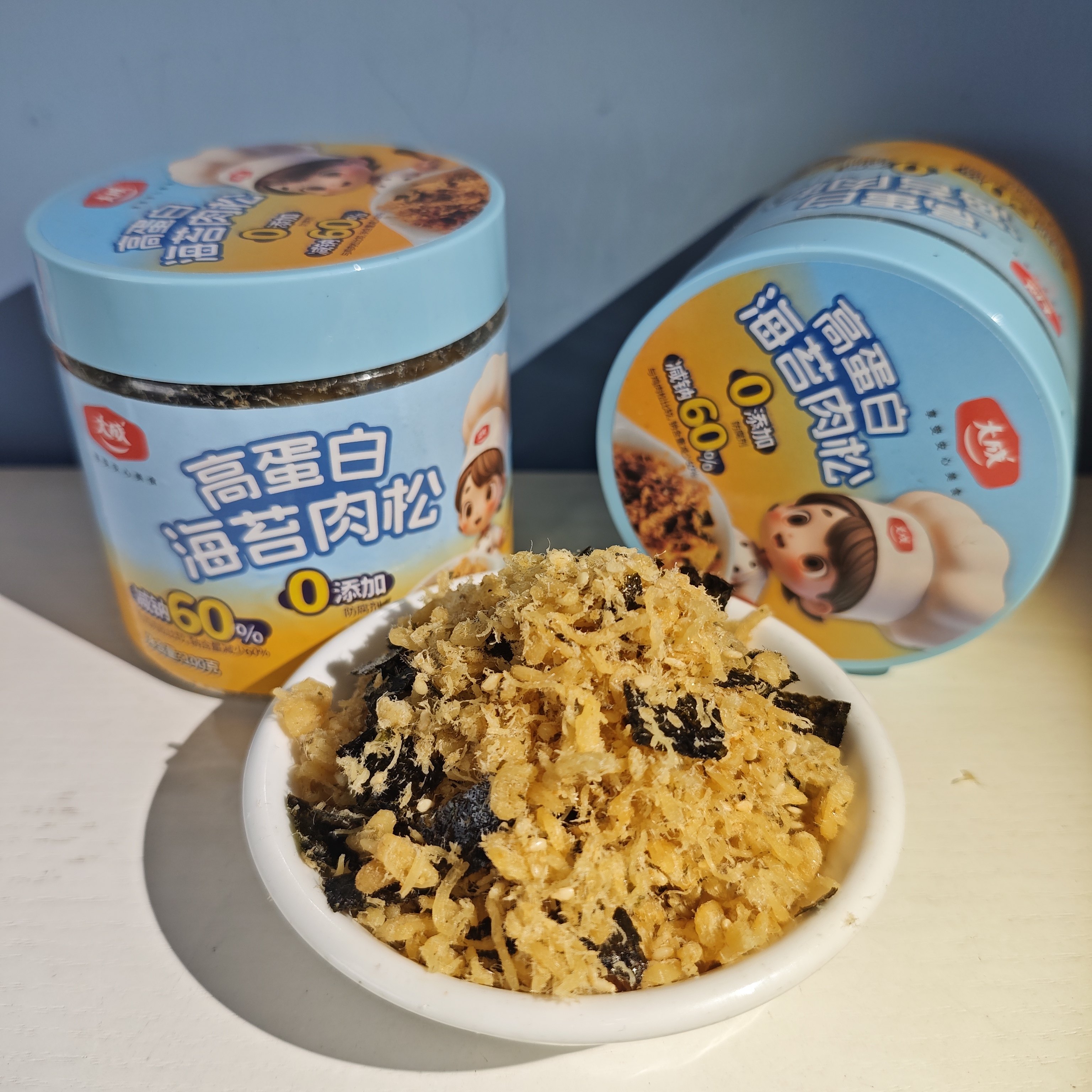 大成高蛋白海苔肉松减钠拌饭料拌面料开罐即食罐装健康小零食100g
