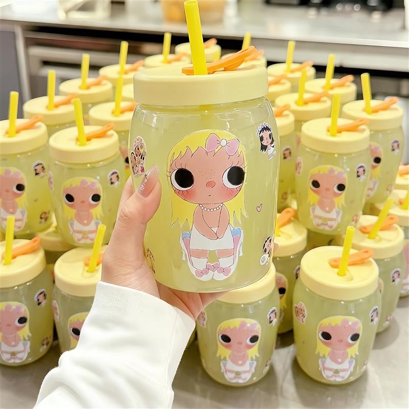 YUY可爱小玉大肚吸管咖啡杯