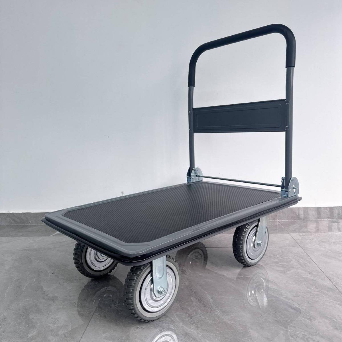 现货平板车折叠车家用小推车办公用手推车折叠把手高承重钢板车物