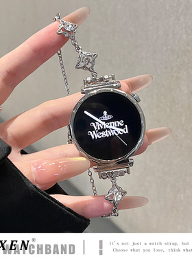 适用华为gt6手表gt5表带gt4夏季新款GT5pro星芒芯钻金属手链watch5女款智能手表watch4/3pro高级感gt3时尚gt2