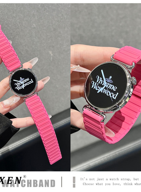 适用华为gt6手表带gt5表带gt4新款GT3pro三株硅胶磁吸watch4pro女款智能手表watch3pro专用gt2拼色gt运动男士