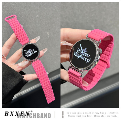 适用华为gt7手表带gt6表带gt5新款GT7pro三株硅胶磁吸watch4pro女款智能手表watch3pro专用gt4拼色gt运动男士