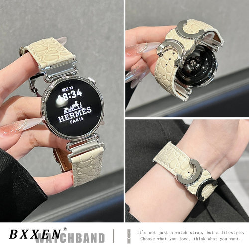 适用华为gt6表带手表gt5手表带gt4新款GT5pro双C鳄鱼纹豹纹watch5女智能手表watch4/3pro高级感gt3磁吸扣gt2