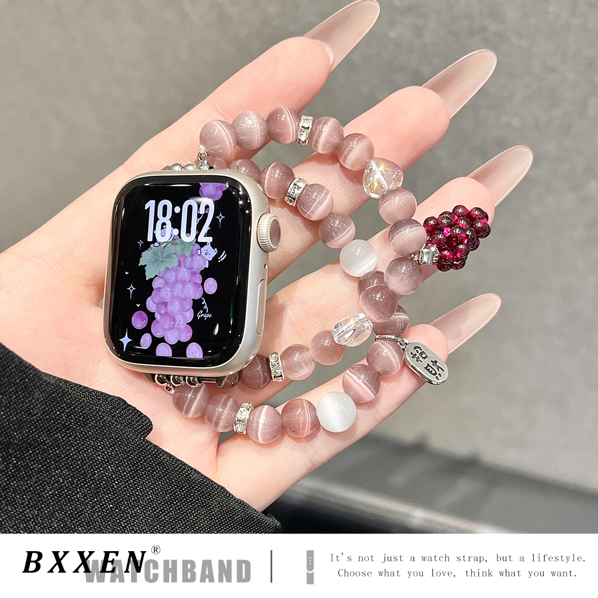 适用苹果手表s10表带新款iwatch9手表带菩提串珠手链applewatch高级S87654代夏天ultra男女款国风SE创意个性