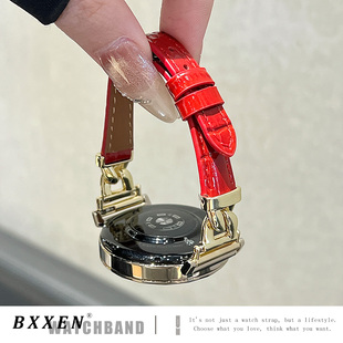 适用华为gt6表带手表gt5手表带gt4新款 3pro金属gt3皮质gt2高级 GT5pro双圈铜接头拼接watch5女智能手表watch4