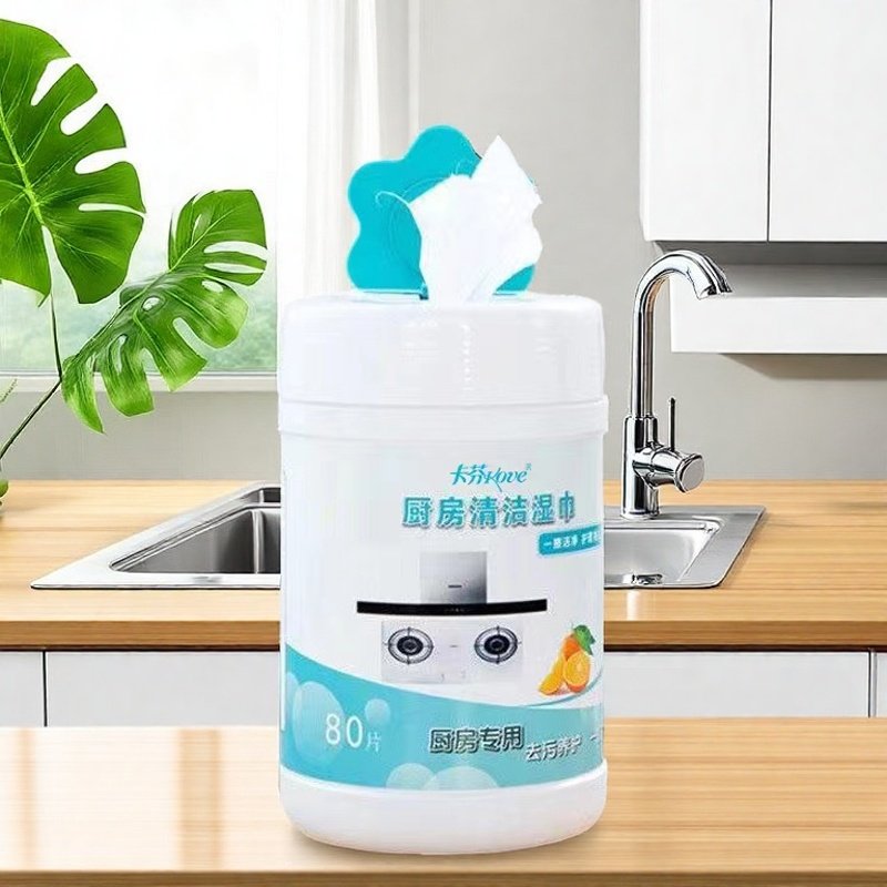 卡芬厨房湿巾家用纸巾厨房纸巾吸油纸专用厨房清洁湿巾80片/桶,洗护清洁剂/卫生巾/纸/香薰,厨房湿巾,淘宝优惠券,粉丝福利购,淘宝优惠卷