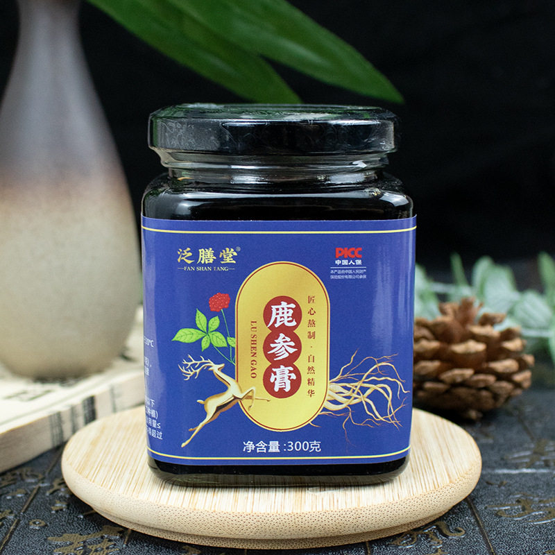 鹿参膏300g男性黄精枸杞非处方瓶装滋膏熬制厂家批发抖块同款