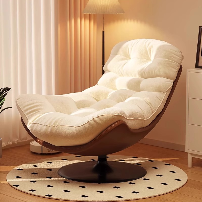 躺椅阳台家用休闲客厅坐睡两用午休单人懒人沙发椅子可躺睡可旋转