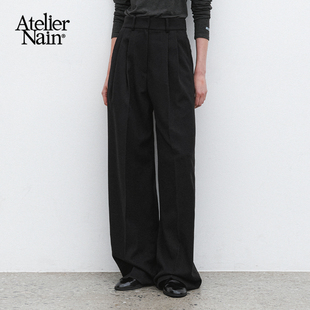 女宽松显瘦垂感休闲长裤 高腰阔腿裤 Nain2025年秋冬新款 Atelier