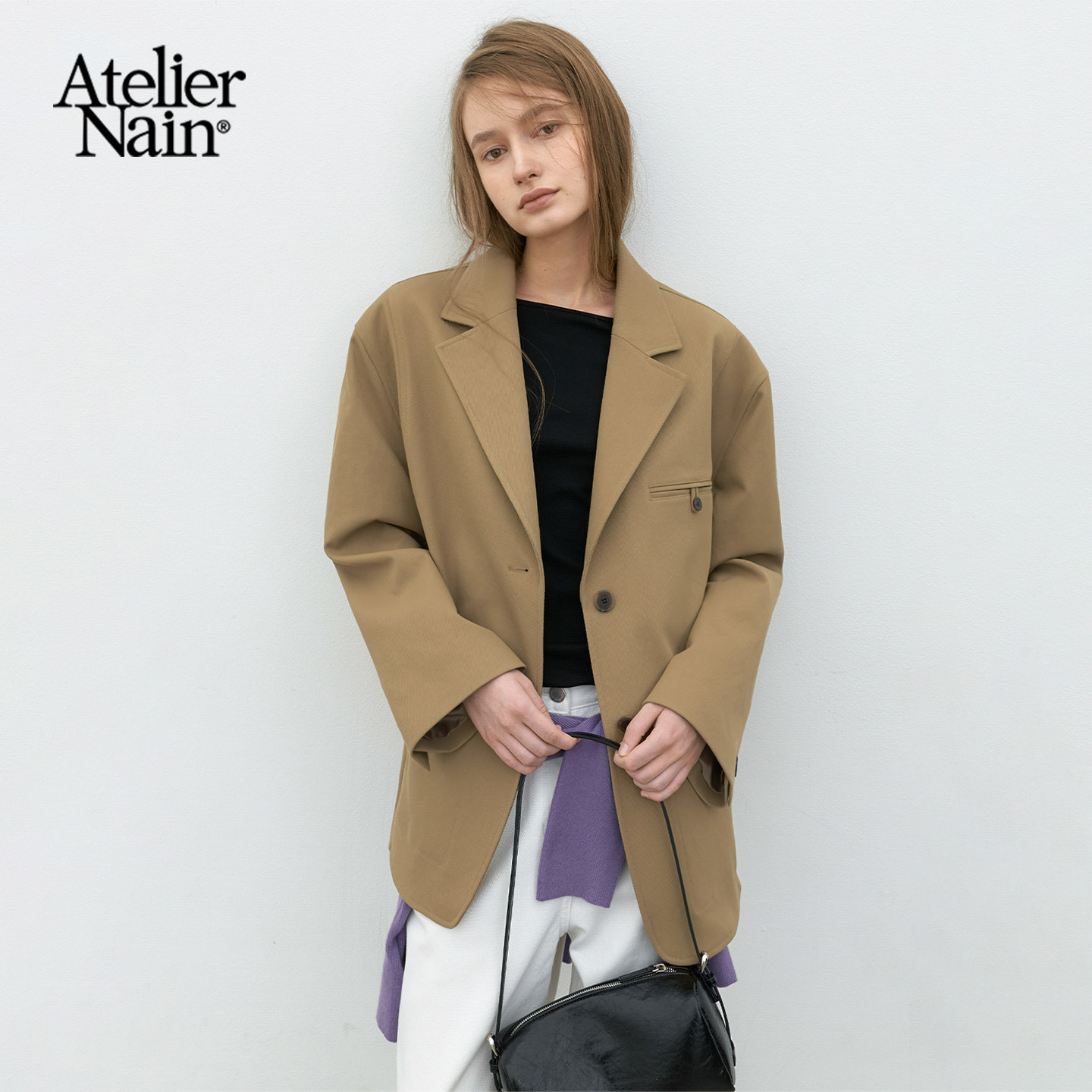 Atelier Nain2026年秋季新款西装外套女美拉德风韩版宽松翻领夹克