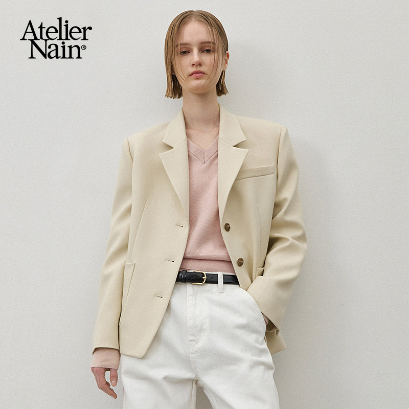 Atelier Nain2025年秋季新款西装外套女韩系高级感通勤简约上衣