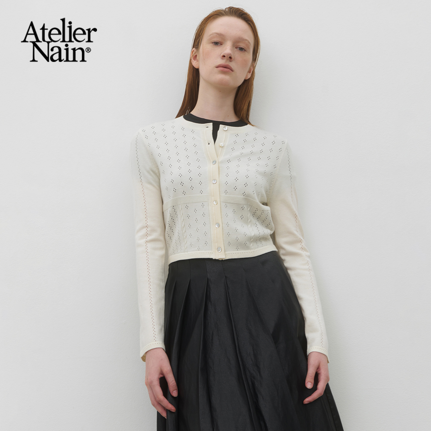 Atelier Nain2025年秋季新款针织开衫韩版短款学院风小众上衣女