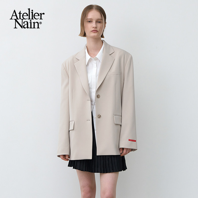 Atelier Nain2025年秋季新款西装外套韩版宽松休闲通勤西服上衣