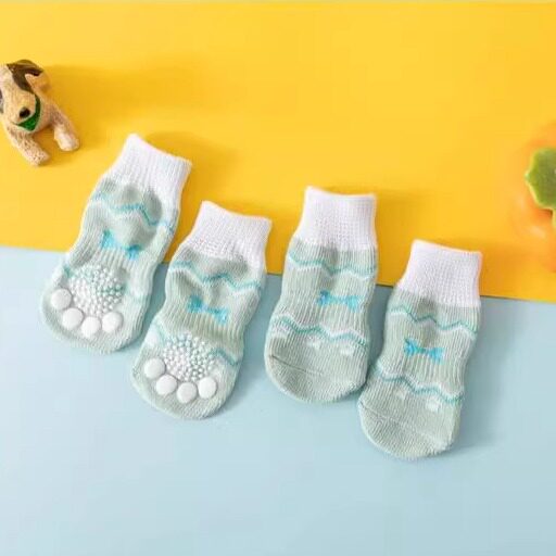 ·宠物袜子小狗猫咪鞋子不掉防抓比熊泰迪小型犬脚腿套四季关节保